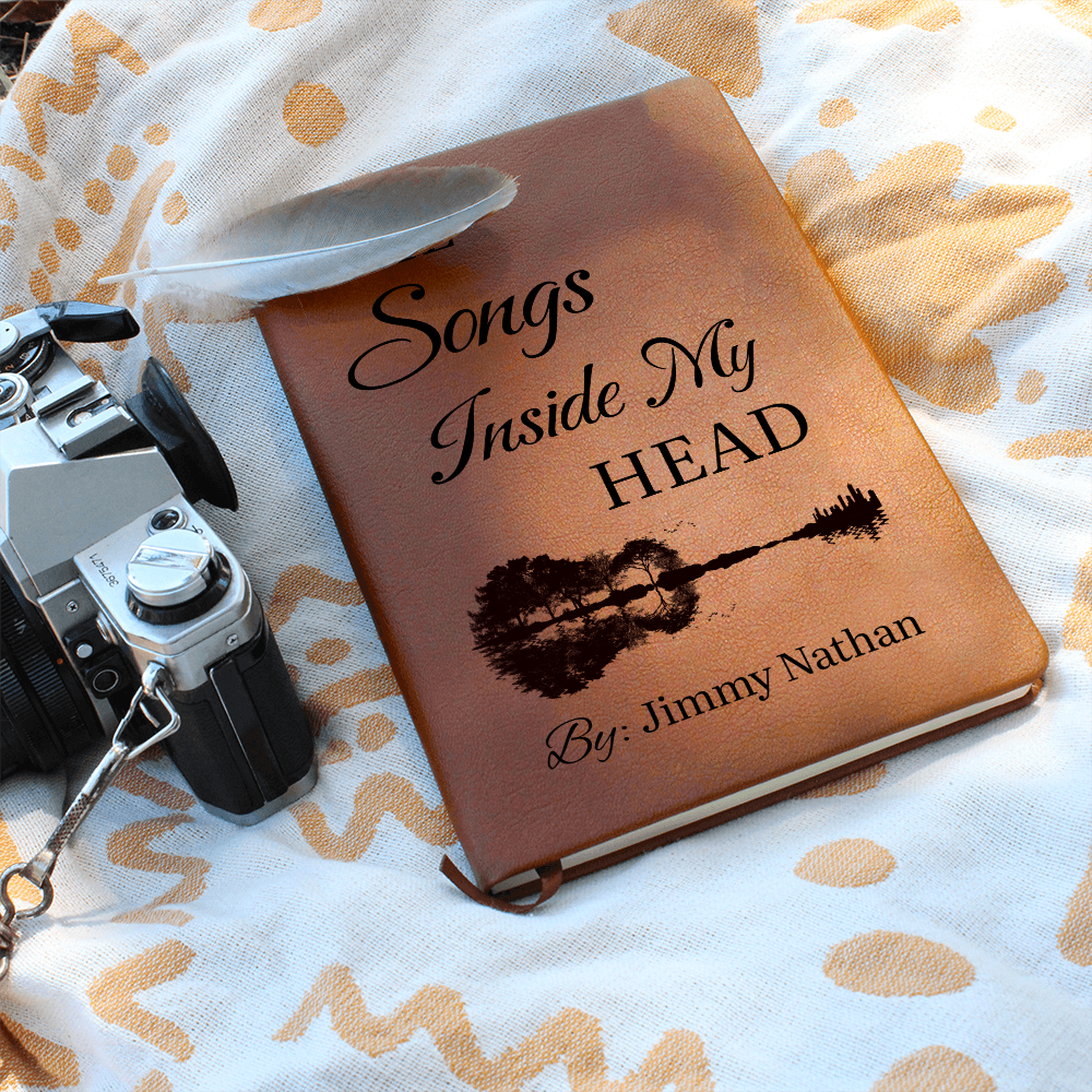 Personalized Guitarist Journal | "The Songs Inside My Head" Custom Leather Notebook & Songwriting Gift