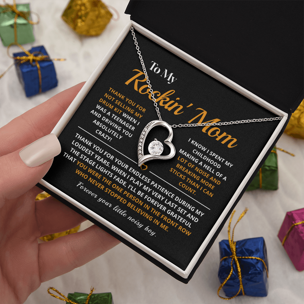 To My Rockin' Mom - Necklace for Drummer Moms