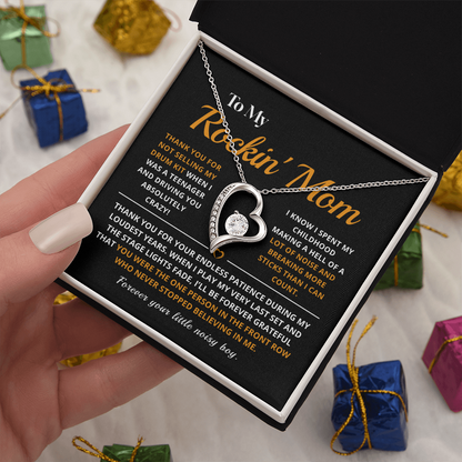 To My Rockin' Mom - Necklace for Drummer Moms