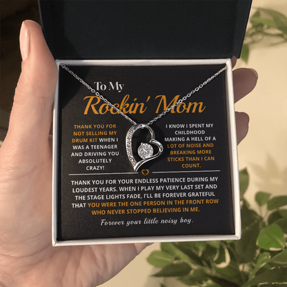 To My Rockin' Mom - Necklace for Drummer Moms