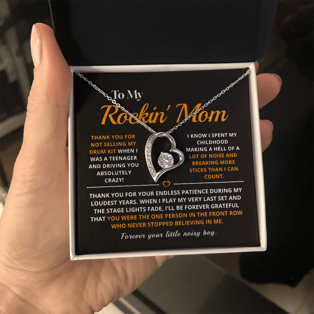 To My Rockin' Mom - Necklace for Drummer Moms