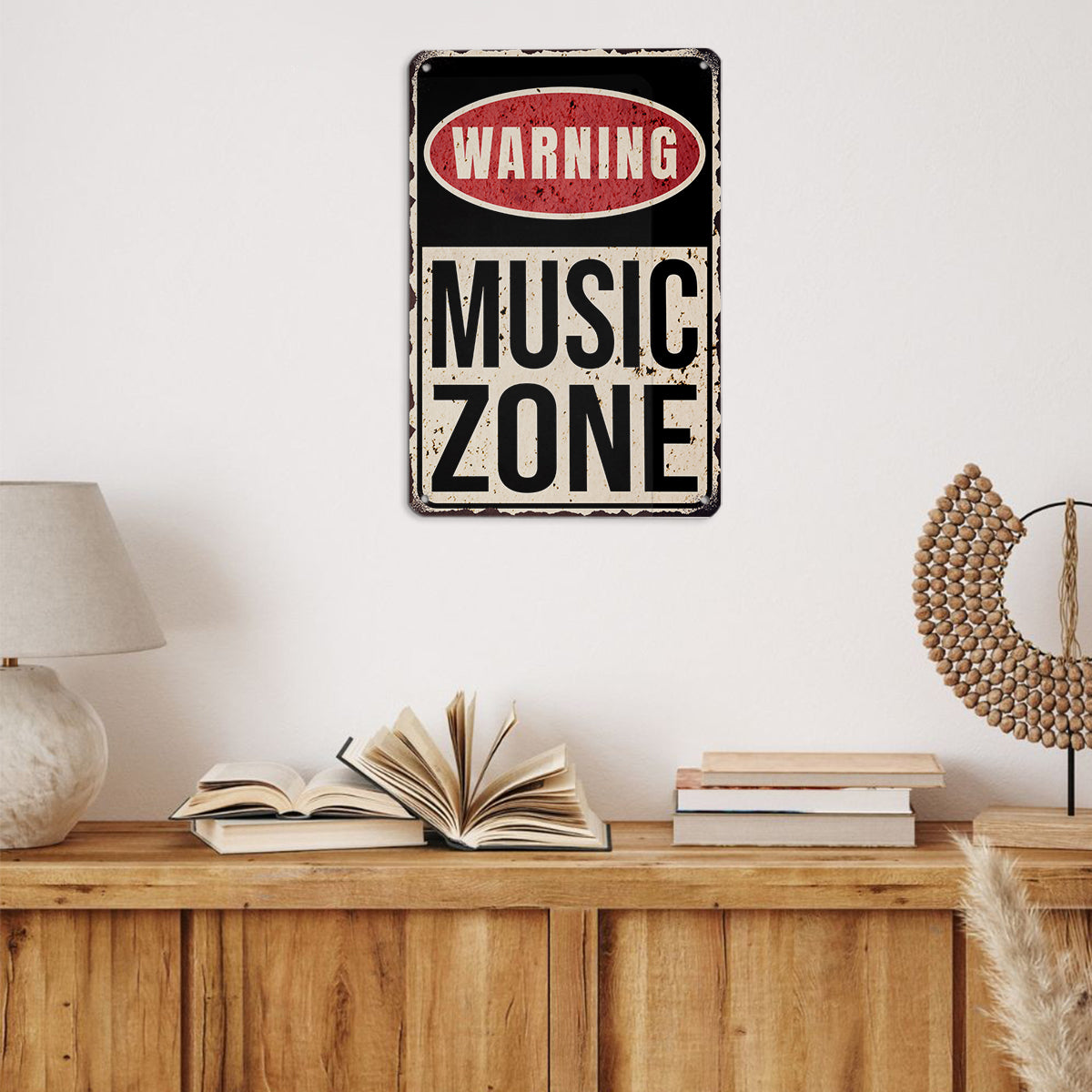 Music Zone Metal Sign