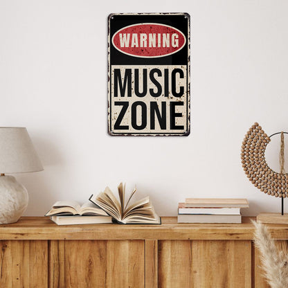 Music Zone Metal Sign