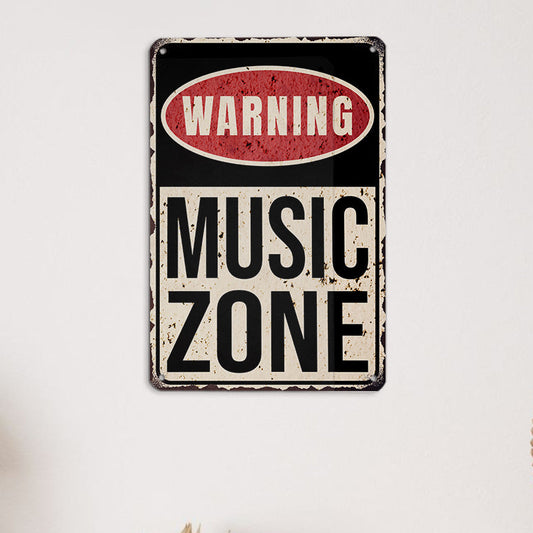 Music Zone Metal Sign Music Room & Studio Decor Musician Fusion