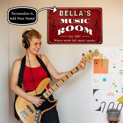 Personalized Music Room Sign Musician Fusion